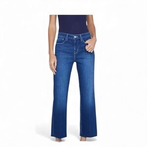 L’agence Wanda blue wide leg raw hem jeans size 25